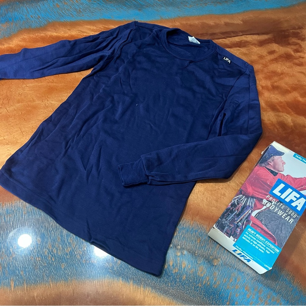 VTG HELLY HANSEN LIFA BASE LAYER SHIRT med LONG JOHNS THERMAL USA MADE Ski